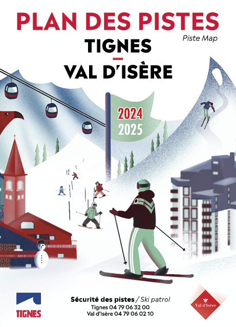 Plan des pistes de Tignes